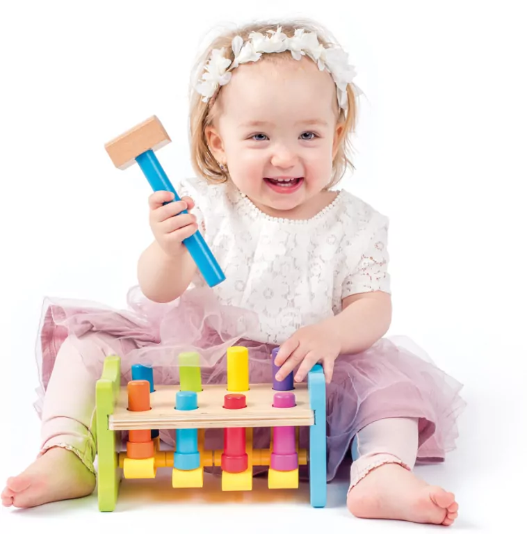 GRA PRZEBIJANKA SKACZACE KOLECZKI DREW 23X18X14 - tantis.pl