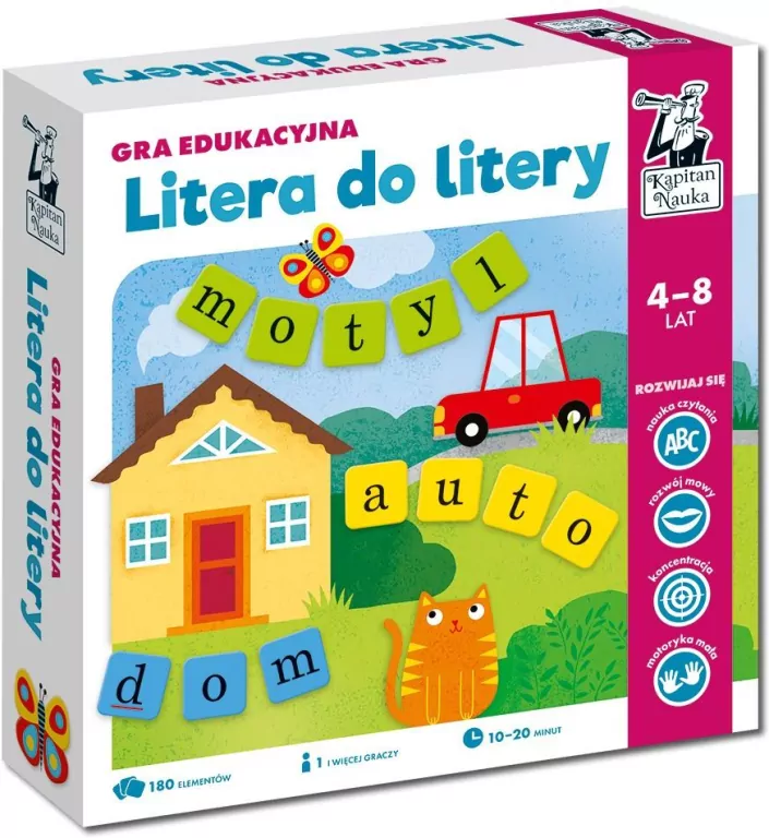 Litera do litery 4-8 lat. Kapitan Nauka - tantis.pl