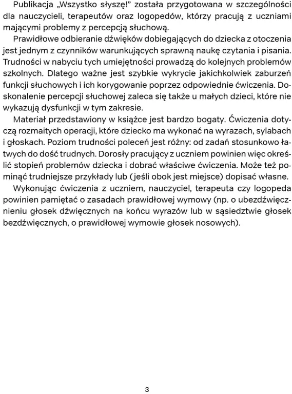 Wszystko słyszę! Ćwiczenia - tantis.pl