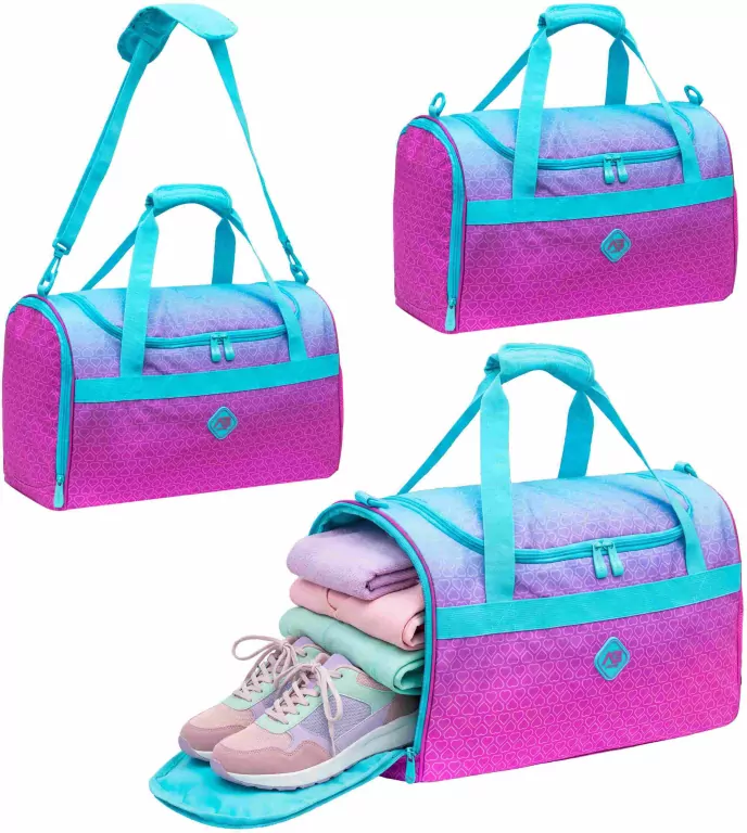 Torba sportowa Hexagon Mint Ombre ASTRA - tantis.pl