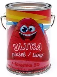 Ultra Piasek - puszka 150g czerwony + foremka 3D lew - tantis.pl