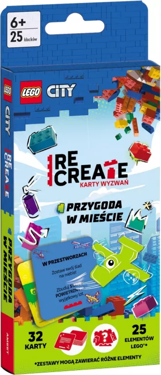 Lego Recreate. Karty Wyzwań. Przygoda w mieście - tantis.pl