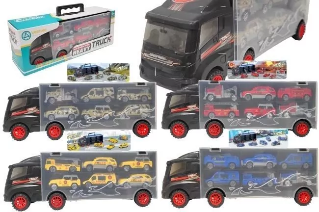 Ciężarówka 32cm z 6 autami MIX - tantis.pl