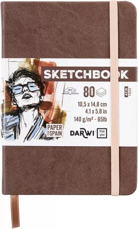 Szkicownik A6 140g brązowy - tantis.pl