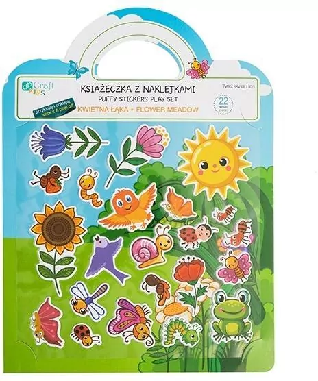 Książeczka z naklejkami - Kwietna łąka - tantis.pl
