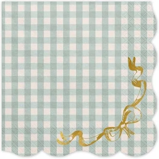 Serwetki kratka z kokardką 33x33cm - tantis.pl