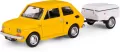 Fiat 126p + przyczepa Niewiadów Krótka żółty - tantis.pl