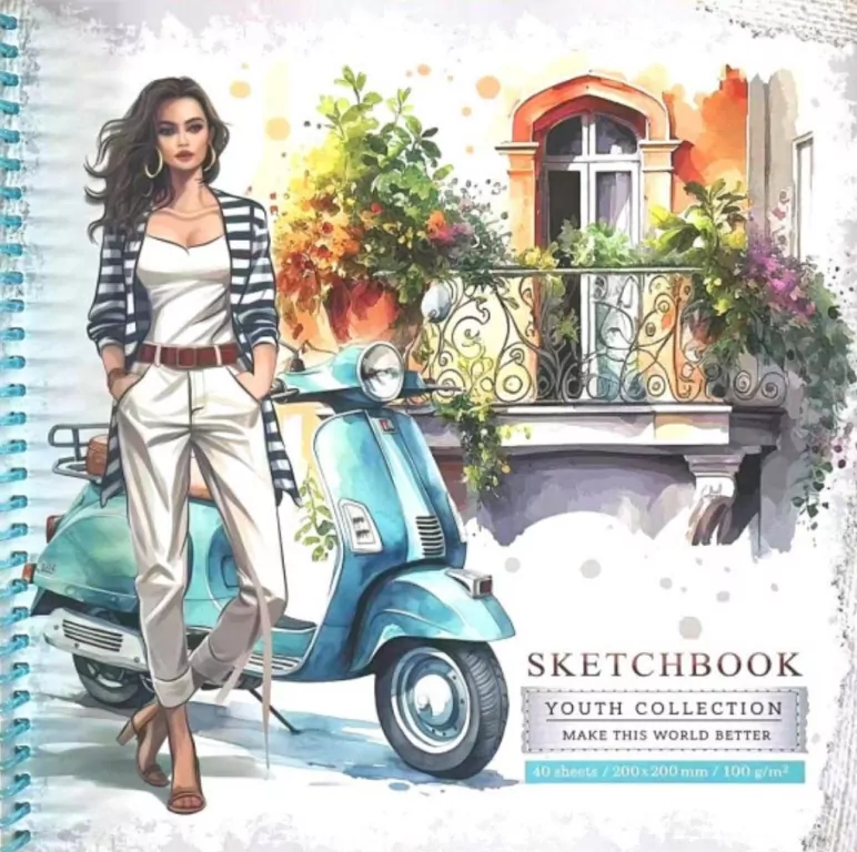Szkicownik 200x200/40K gładki Kobieta FRESH - tantis.pl