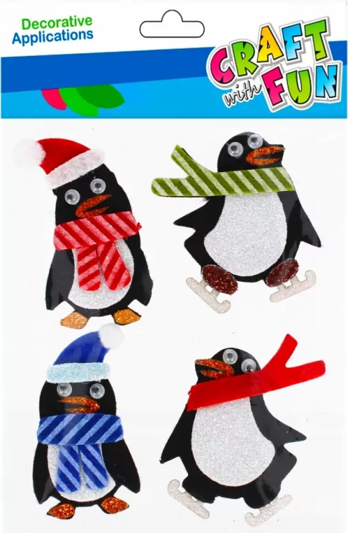 Ozdoba dekoracyjna filc samoprzylepny. Pingwin - tantis.pl