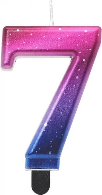 Świeczka urodzinowa 7 Metaliczna - tantis.pl