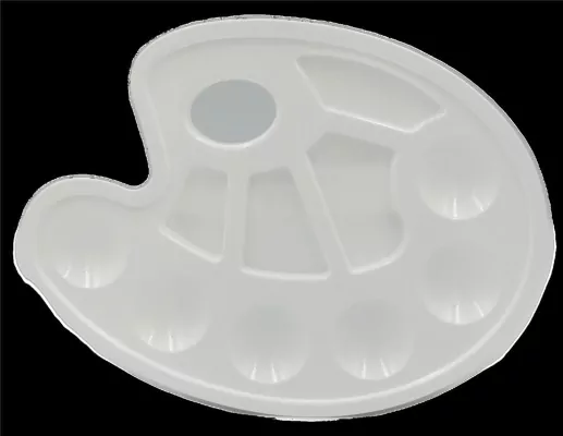 Paletka do mieszania farb. Biała