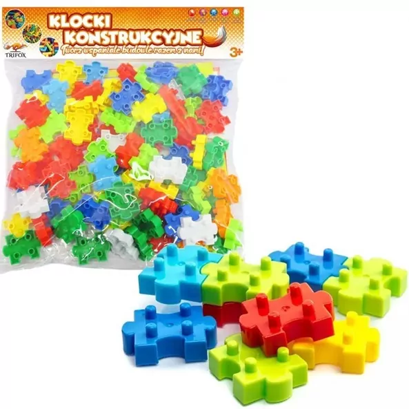 Klocki konstrukcyjne puzzle 130el - tantis.pl