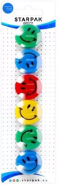 Magnes. Emotikony II. Średnica 30 mm. 6 sztuk - tantis.pl