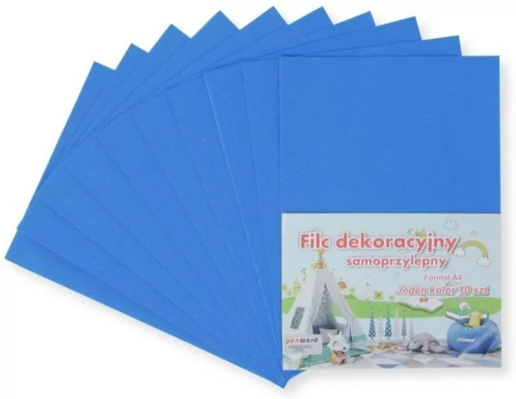 Filc A4 samoprzylepny niebieski 20x30cm - tantis.pl