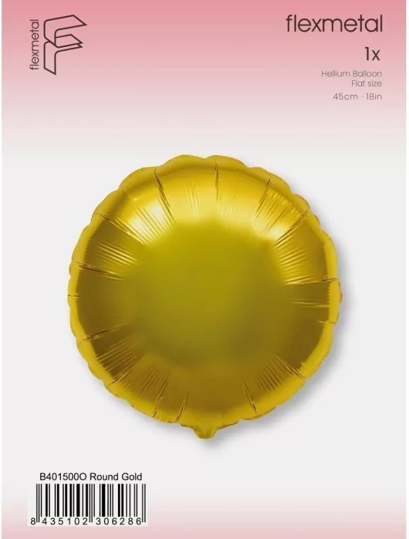 Balon foliowy okrągły złoty 45cm - tantis.pl
