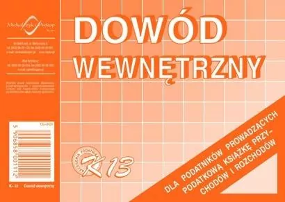 Dowód wewnętrzny A6 K13 - tantis.pl