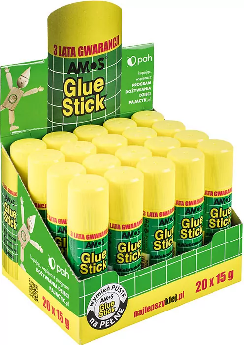 Klej w sztyfcie 15g. 20 sztuk - tantis.pl