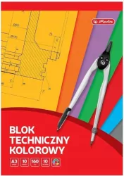 Blok techniczny A3/10K kolorowy