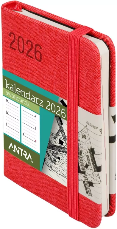 Kalendarz 2026 A7 Awangarda TDW czerwony - tantis.pl