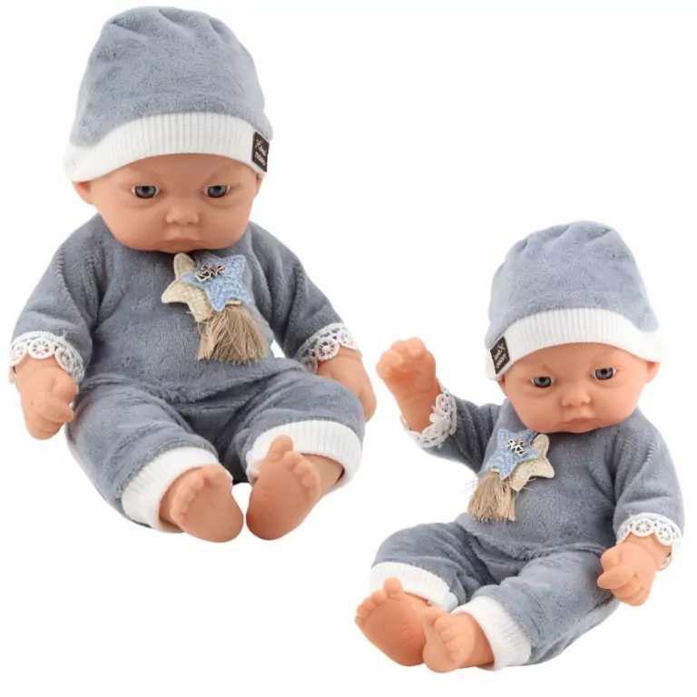 Lalka bobas w szarej piżamce - tantis.pl