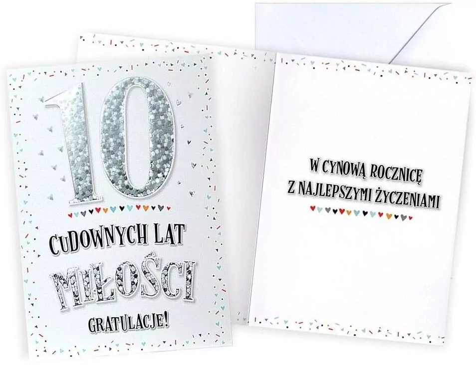 Karnet Rocznica ślubu 10 - tantis.pl