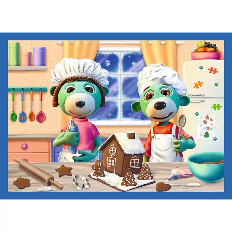 Puzzle 4w1 U Treflików pada śnieg TREFL - tantis.pl
