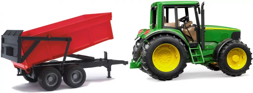 Traktor John Deere 6920 z wywrotką czerwoną - tantis.pl