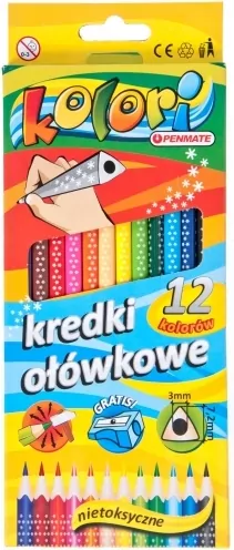 Kredki Premium Kolori 12 kolorów PENMATE - tantis.pl