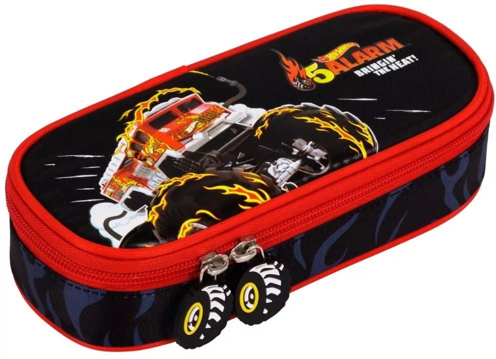 Piórnik saszetka usztywniona z wewnętrzną klapką,  Hot Wheels - tantis.pl
