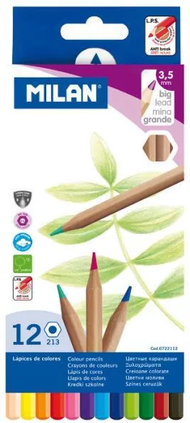 Kredki ołówkowe metalizowane 12 kolorów MILAN - tantis.pl