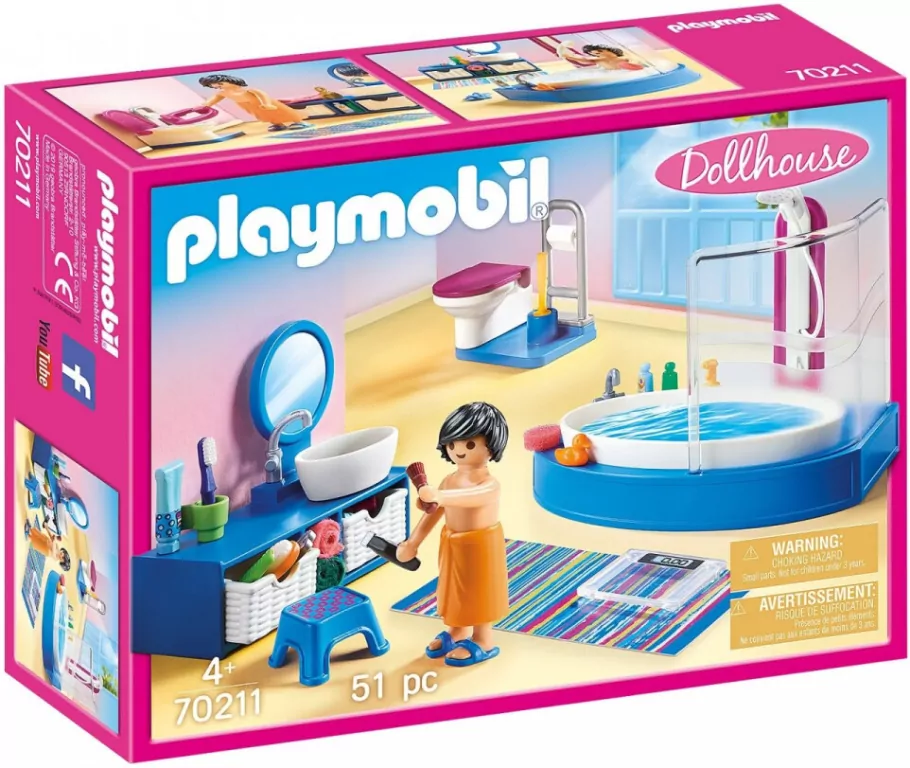 Łazienka z wanną. Dollhouse 70211 - tantis.pl