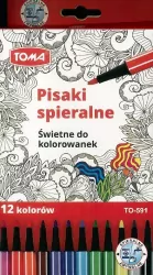 Pisaki zmywalne 12 kolorów