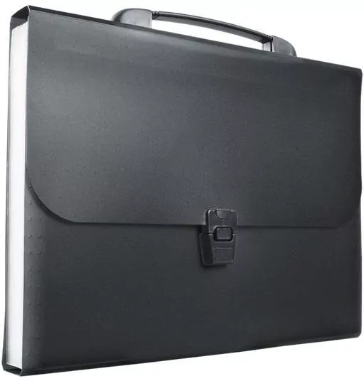 Teczka harmonijkowa A4 PP rączka z przegródkami - tantis.pl