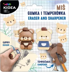 Gumka i temperówka Miś KIDEA