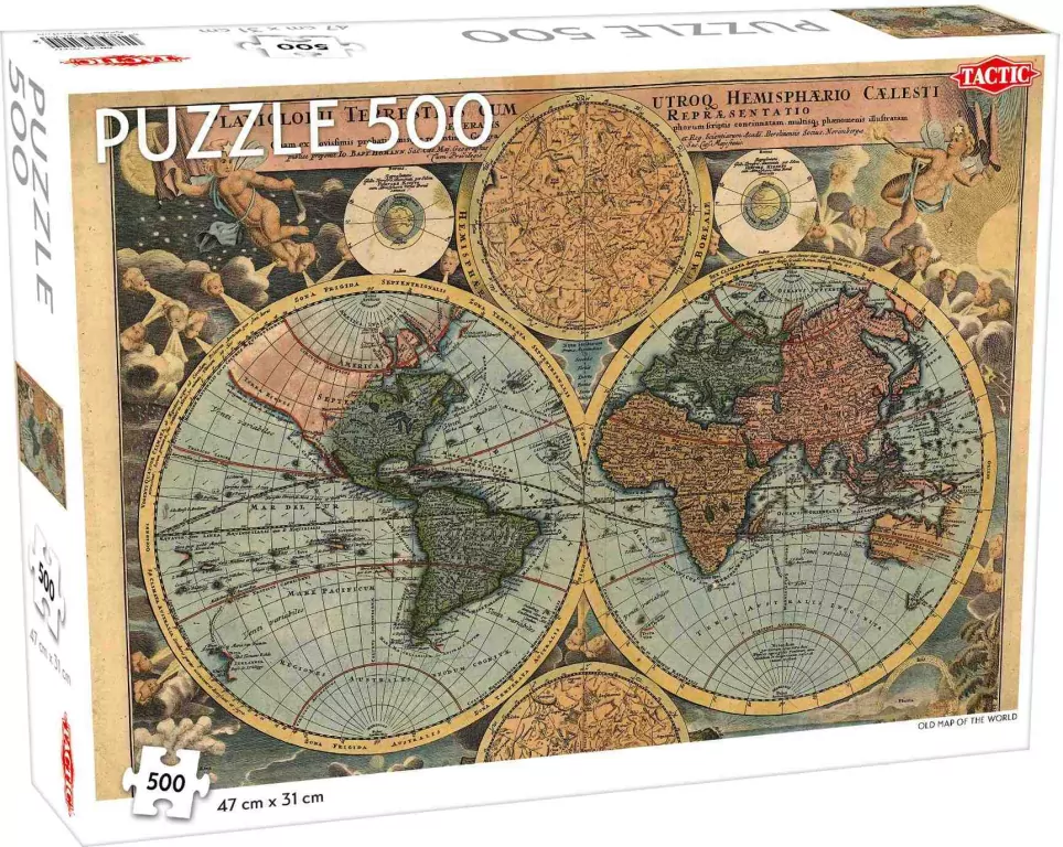 Puzzle 500 Around the World Old Map of the World - tantis.pl