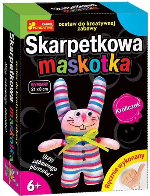 Skarpetkowa maskotka króliczek - tantis.pl