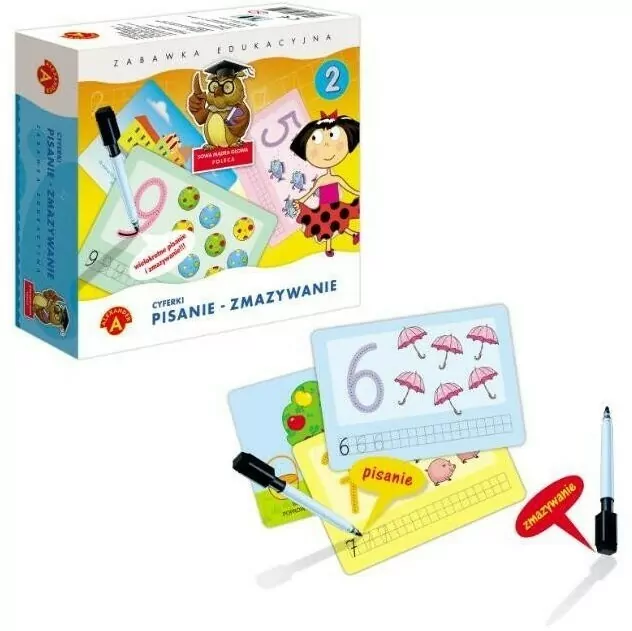 Pisanie - zmazywanie. Cyferki - tantis.pl