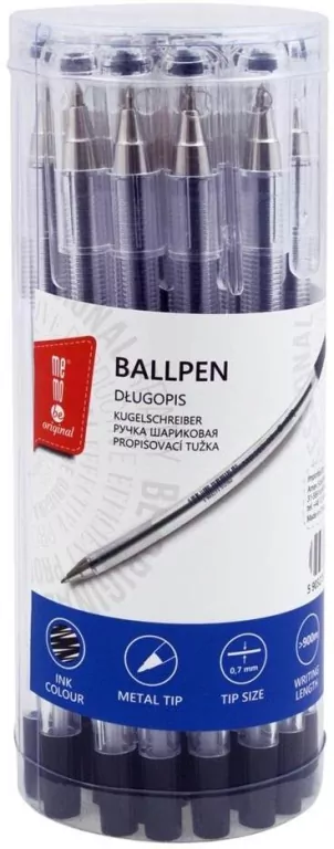 Długopis biurowy 0,7mm czarny. Zestaw 20 sztuk - tantis.pl