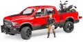 Bruder. Auto Dodge RAM 2500 Power Wagon z motocyklem Ducati, 02502 - tantis.pl