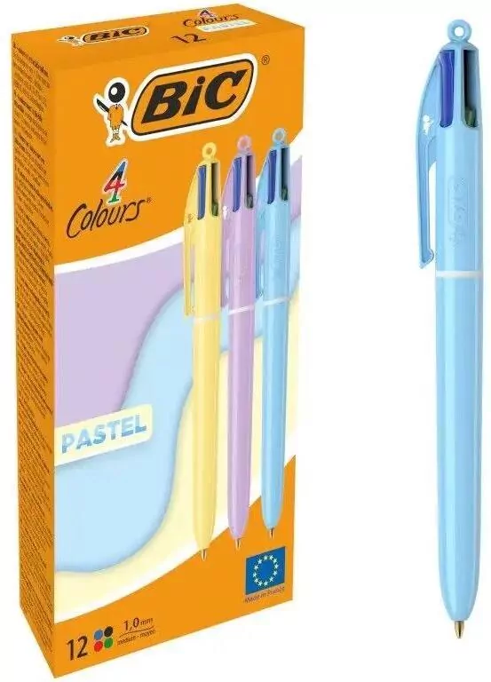 Długopis 4 Colours Pastel (12szt) BIC - tantis.pl