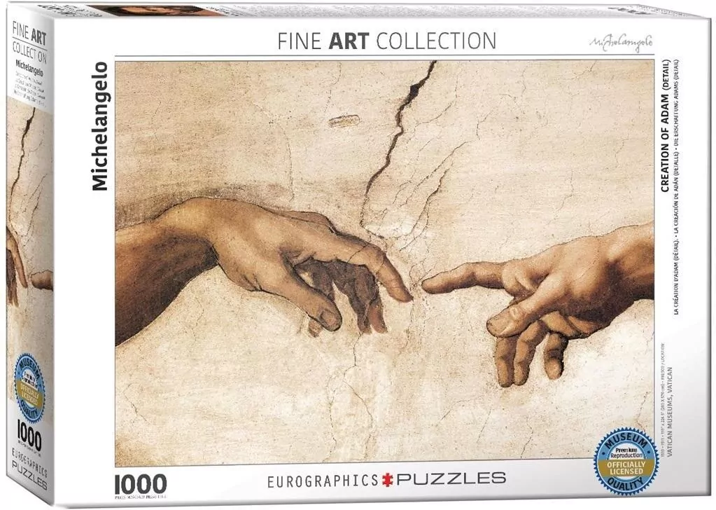 Puzzle 1000. Stworzenie Adama. Michał Anioł - tantis.pl