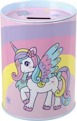 Skarbonka metalowa okrągła Unicorn