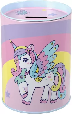 Skarbonka metalowa okrągła Unicorn
