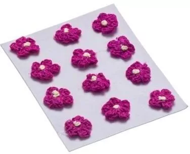 Kwiatki dekoracyjne 18mm ciemny różowy 12szt - tantis.pl