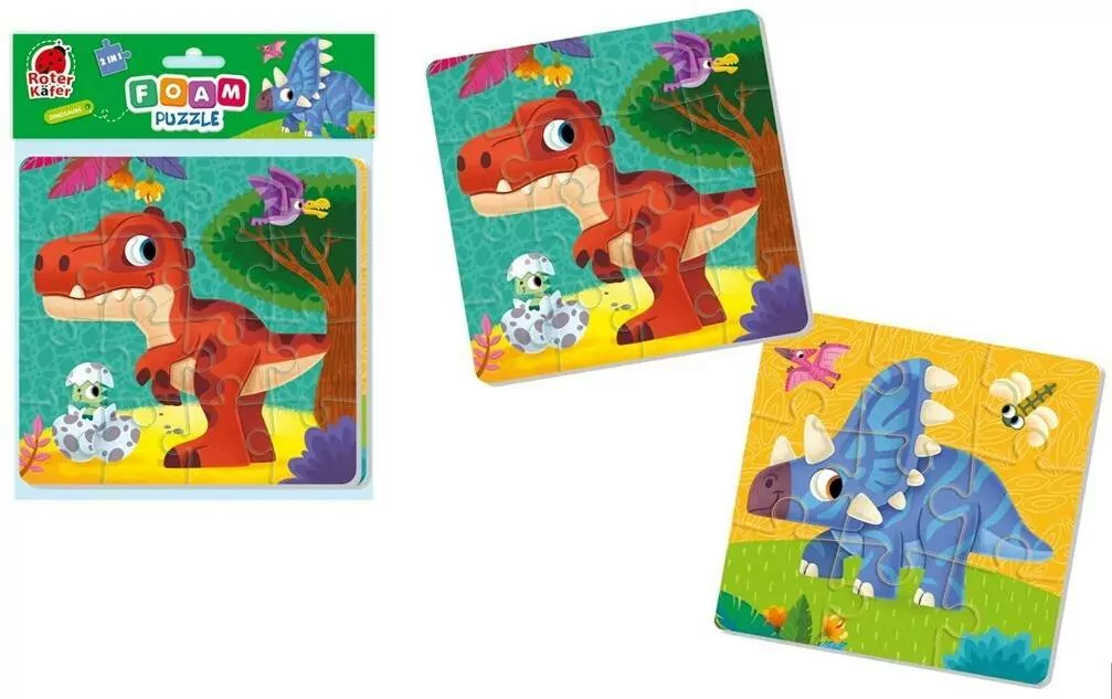 Piankowe puzzle 2w1. Dinozaury - tantis.pl