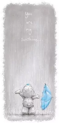 Kartka okolicznościowa Miś w deszczu z parasolem