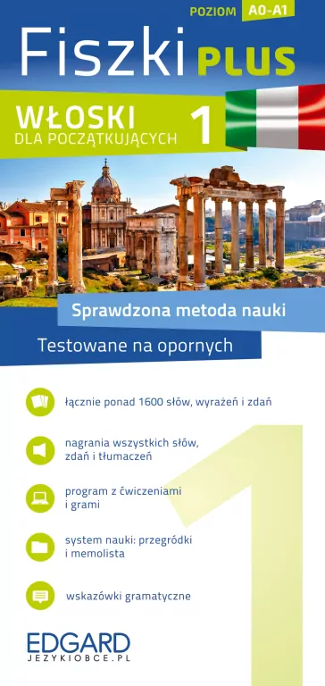 Włoski Fiszki PLUS dla początkujących 1 - tantis.pl