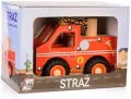 Drewniane auto z oponami, straż pożarna - tantis.pl