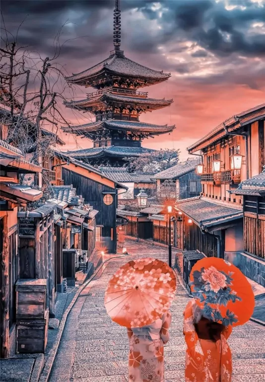 Puzzle 500 HQ Evening in Kyoto - tantis.pl