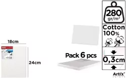 Tablica malarska 18x24x0,3cm 280G/m2